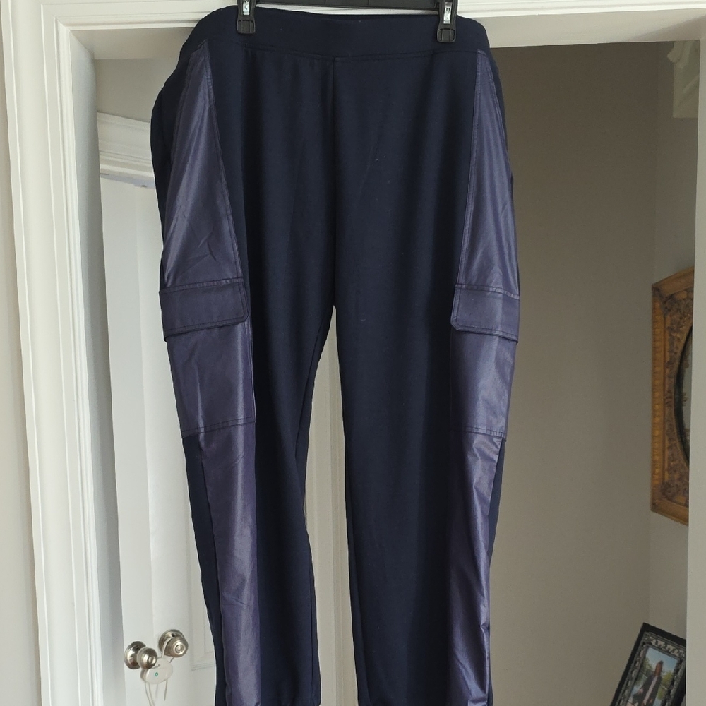 Chico's Navy Blue Athleisure Joggers Plus Size
